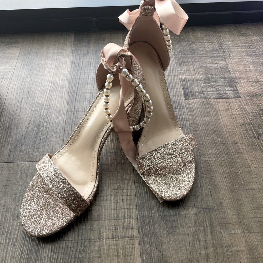 Rose Gold Block Heels
